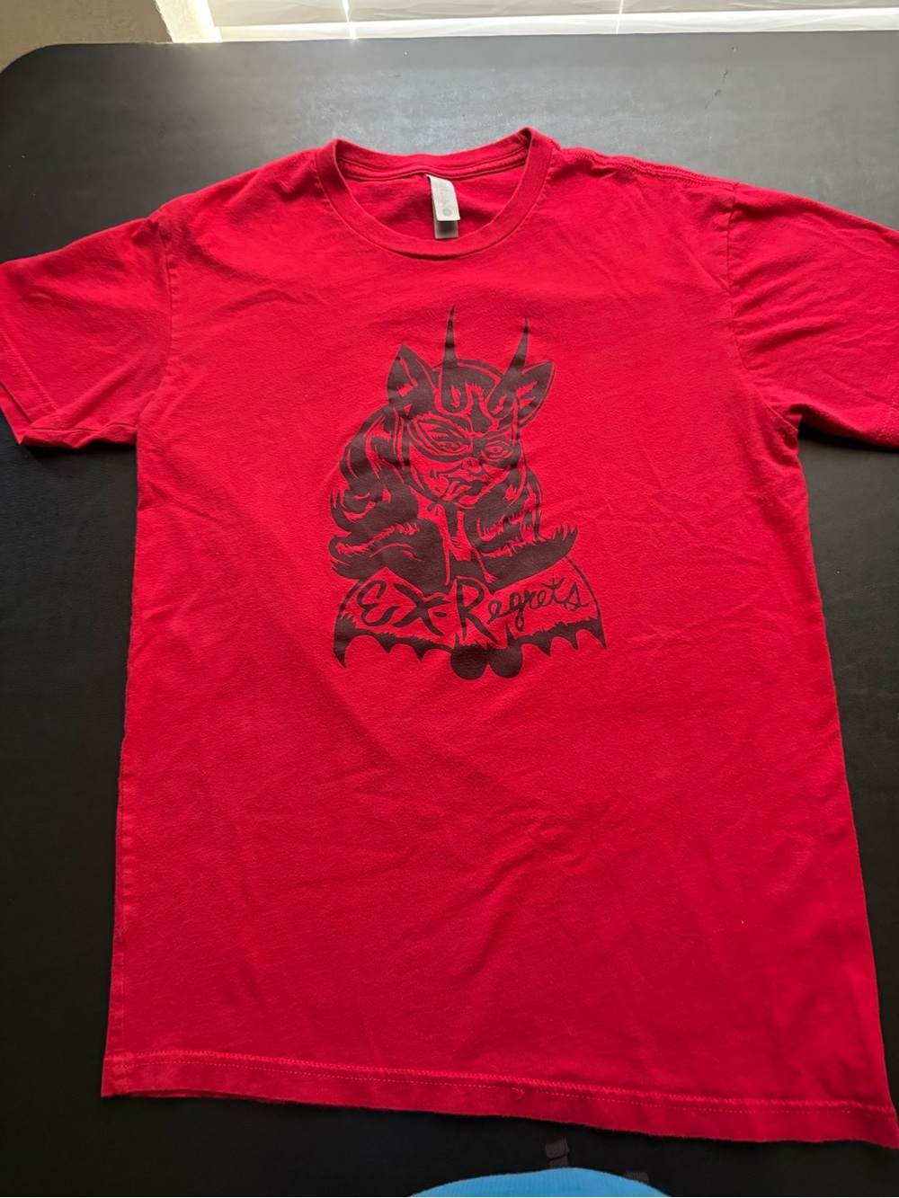 Next Level Apparel Red Short Sleeve Tee with Black Graphic